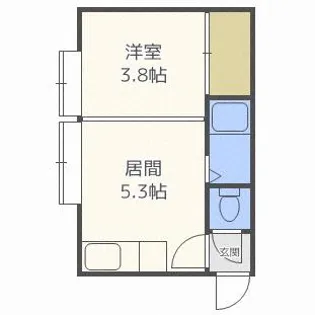 クルーズハウス東札幌【7号室】の間取り