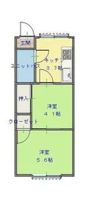サンエボリューション【102号室】の間取り