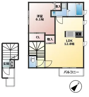 Casa Linda【A-201号室】の間取り