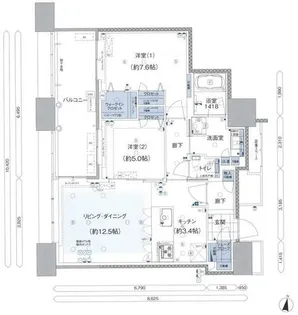 アイランドシティ オーシャン&フォレスト タワーレジデンス WEST棟【36階】の間取り