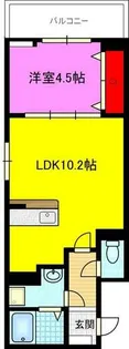 ヴエルメゾン旭町【201号室】の間取り