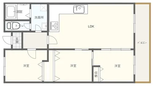 ハイム伏見【A102号室】の間取り
