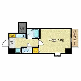 ベラジオ四条堀川【801号室】の間取り