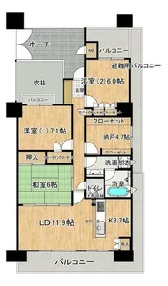 東急ドエルアルス【807号室】の間取り