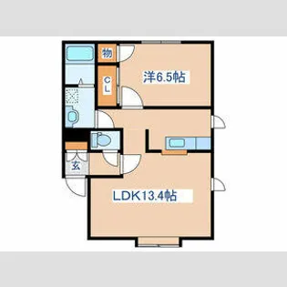 ルトゥール【2階】の間取り