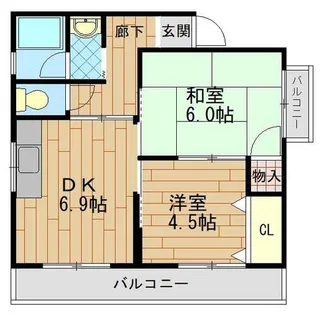 アバントコート大石東町【2階】の間取り
