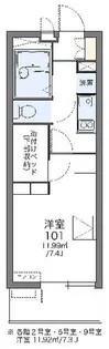レオパレス空港通Ⅲ【1階】の間取り