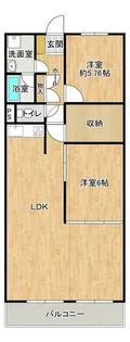 コープ野村富野ヶ丘【504号室】の間取り