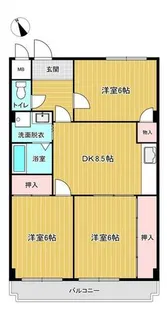 瑞ケ丘ハイツ【1階】の間取り