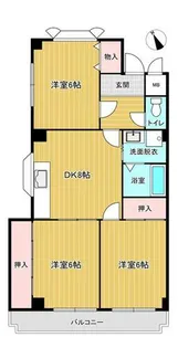 瑞ケ丘ハイツ【201号室】の間取り