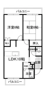コーポ高野口【2階】の間取り