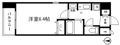 エイペックス京都新京極I【502号室】の間取り