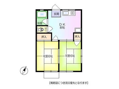 若葉ハイツ【1階】の間取り
