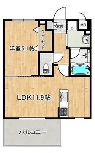 リバティ13【207号室】の間取り