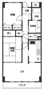 グローバル高田【4階】の間取り