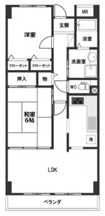 グローバル高田【4階】の間取り