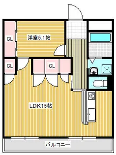 王子公園ハイム【4階】の間取り