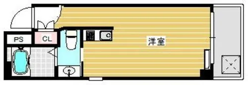 クレセントアパートメント【4階】の間取り