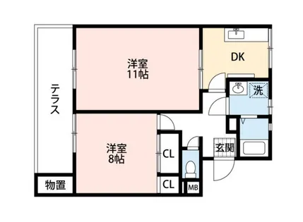 サンハイツ稲永【1階】の間取り