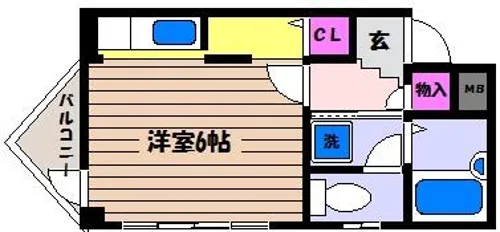アンフィニージョア六甲【402号室】の間取り