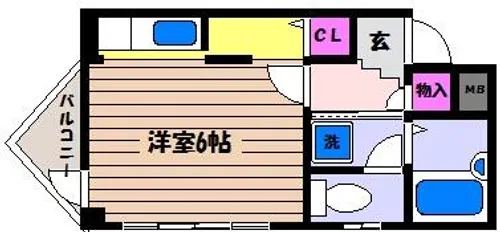 アンフィニージョア六甲【402号室】の間取り