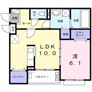 フォーチュンパークⅡ【202号室】の間取り