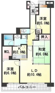 フェルティプラザ垂水・丘の街【4階】の間取り