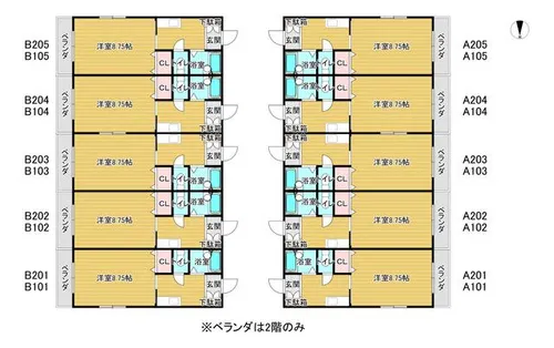 パティル公文名【1階】の間取り