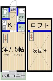 エクセル筥松【105号室】の間取り