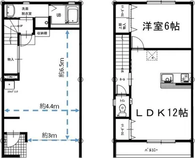 仮称 東岩田ガレージハウス A棟【A1号室】の間取り