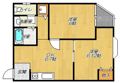 ソナーレ山本【2階】の間取り