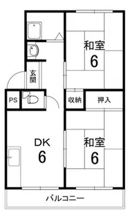 コーポ嵯峨野【206号室】の間取り
