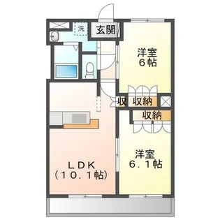 CENTURY椿B【103号室】の間取り
