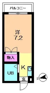 フラッツ下狛【311号室】の間取り