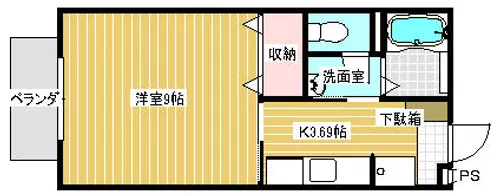 エスポワールMⅡ【201号室】の間取り