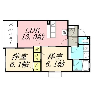 ヒューセック壱番館【0103号室】の間取り