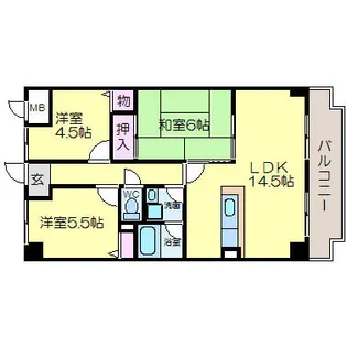 グランドール鳥居【502号室】の間取り