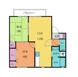 アリカフォーレ葛原【202号室】の間取り