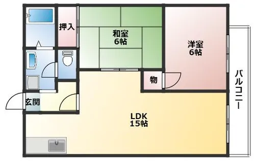ファインハイツ園田【203号室】の間取り