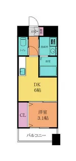 ギャラン竪町【13階】の間取り