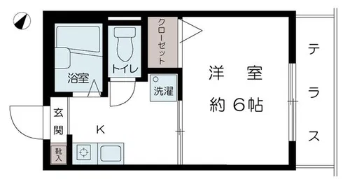 フルール六甲道【1階】の間取り