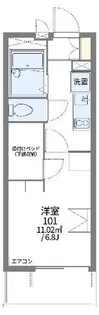レオパレス空港通Ⅰ【2階】の間取り