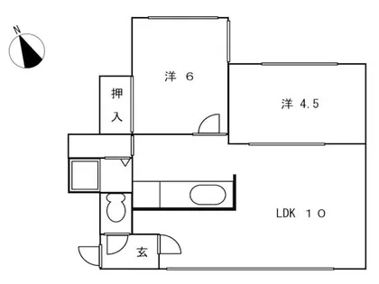 フローラ平和通【1階】の間取り