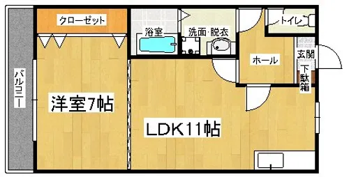 アーベイン白鳥【3B号室】の間取り