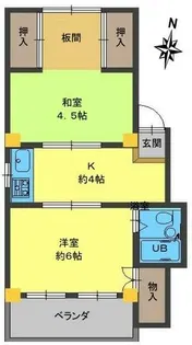 東灘サチハイツ【5階】の間取り