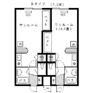 コスモ紋別【308号室】の間取り
