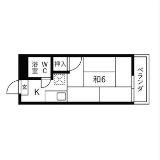 服部ハイツ【2C号室】の間取り