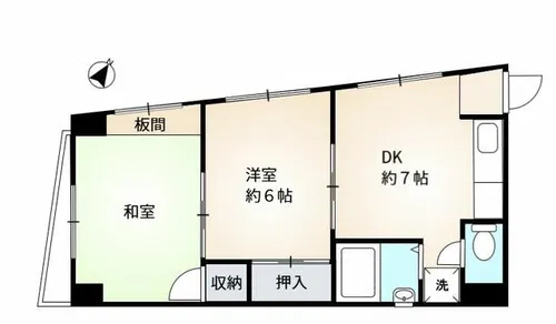 第一徳山ビル【5号室】の間取り