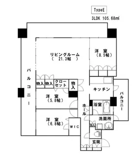 ラピスラズリ・カーサ【1201号室】の間取り
