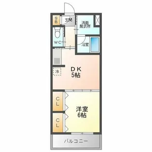 ヴィアーレ大橋【4階】の間取り